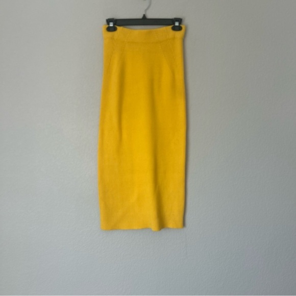 Mara Hoffman Dresses & Skirts - Mara Hoffman Midi Ribbed Knit Skirt in Yellow